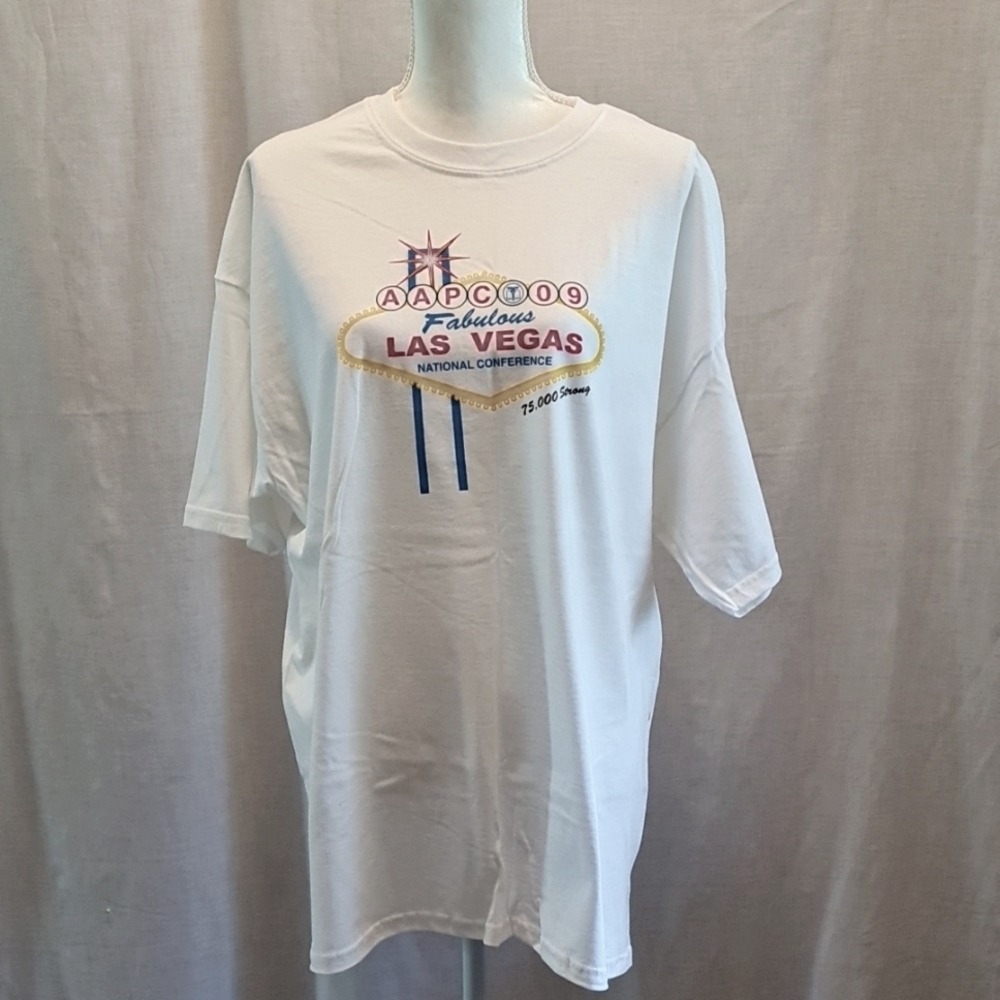 AAPC 2009 Las Vegas Convention Tee Shirt, white,  Sz XL, new without tags